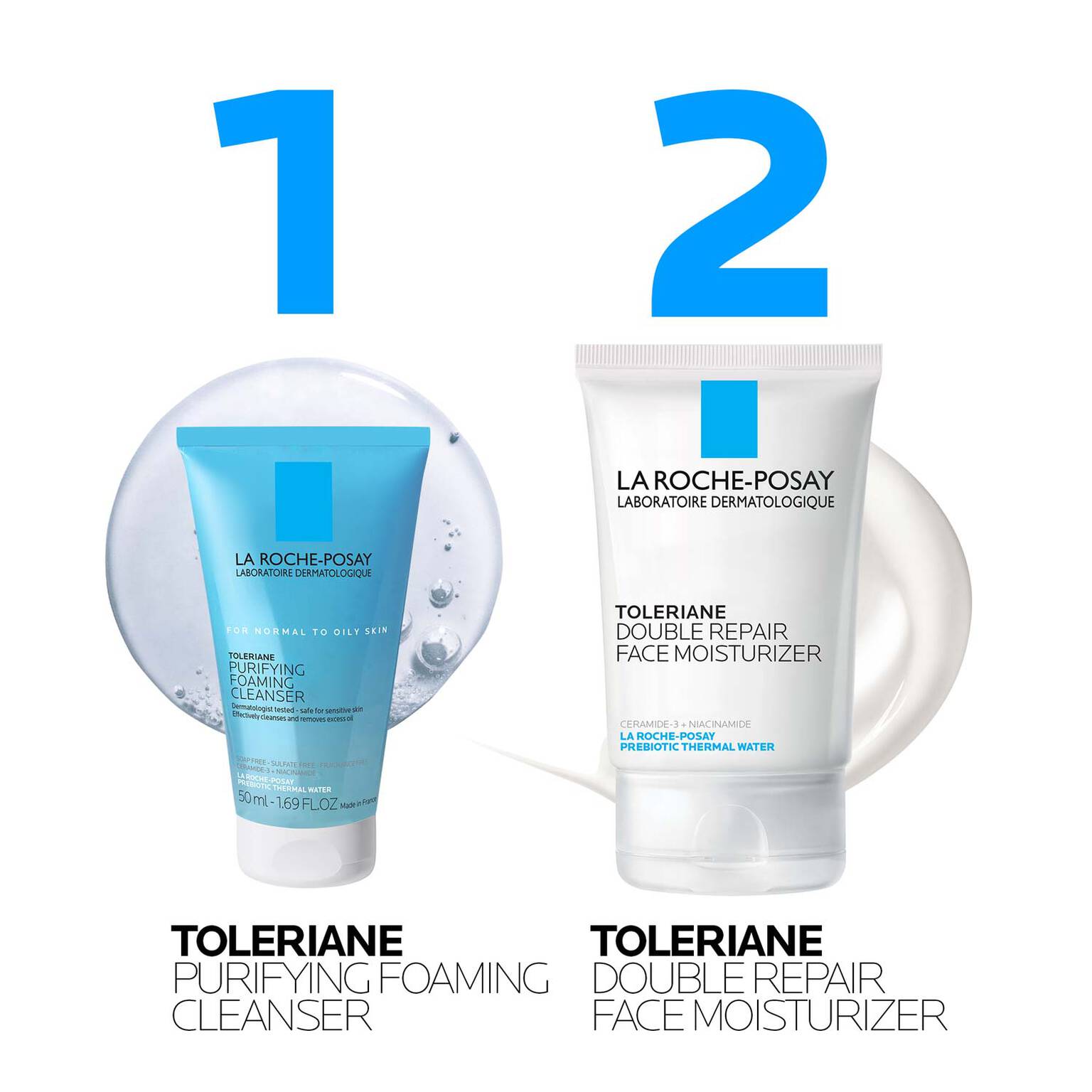 toleriane-purifying-foaming-cleanser-and-toleriane-double-repair-face-moisturizer-travel-set-f0 AmazonSet-TolerianePurifyingCleanser100ml-TolerianeDRM_routine.jpg